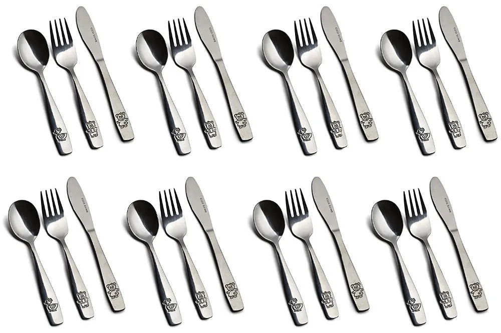 International Silver Children Cutlery Stainless Steel Utensil Set Kids