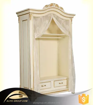 Wy602 New Arrival Rose Carving Children Clothes Cabinet Wooden