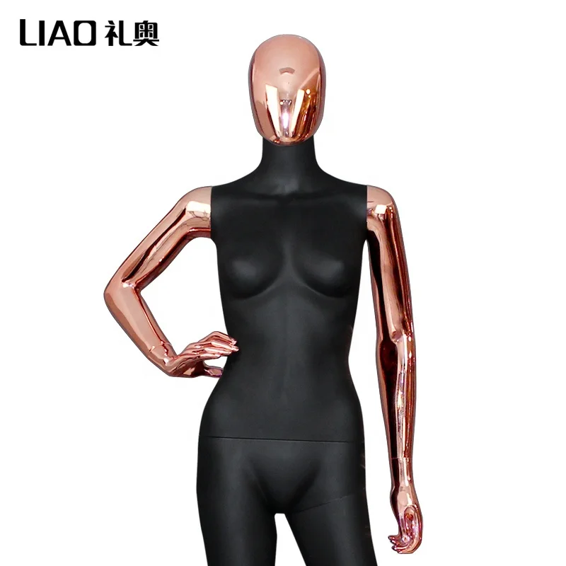 
Chrome Rose gold Matte Black full body maniquies women With base 