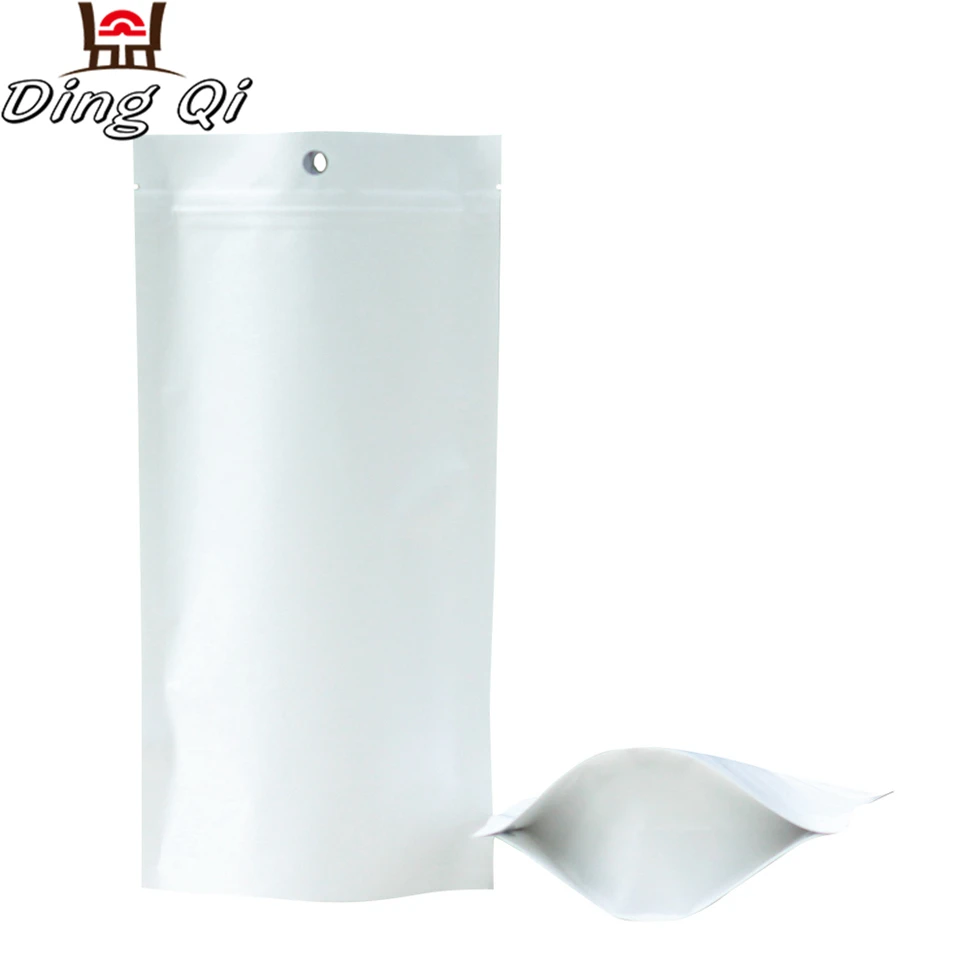 matte white eco friendly stand up pouches