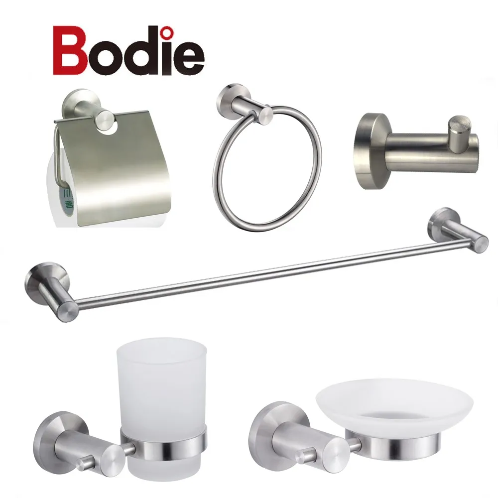 Simple Design Bathroom Hardware 6 Sets Stainless Steel 304 Brushed