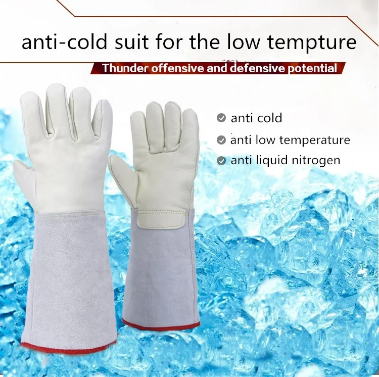 Cryogenic Gloves Ln2 Liquid Nitrogen Protective Lab Waterproof Cold