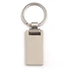 Design Your Own Logo Silver Plated Blank Rectangle Keychain