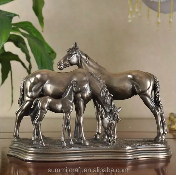 Custom antique bronze horse home decor sculpture