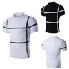 New in stock printed geometric Men Short Sleeve T-Shirt regular design 87421