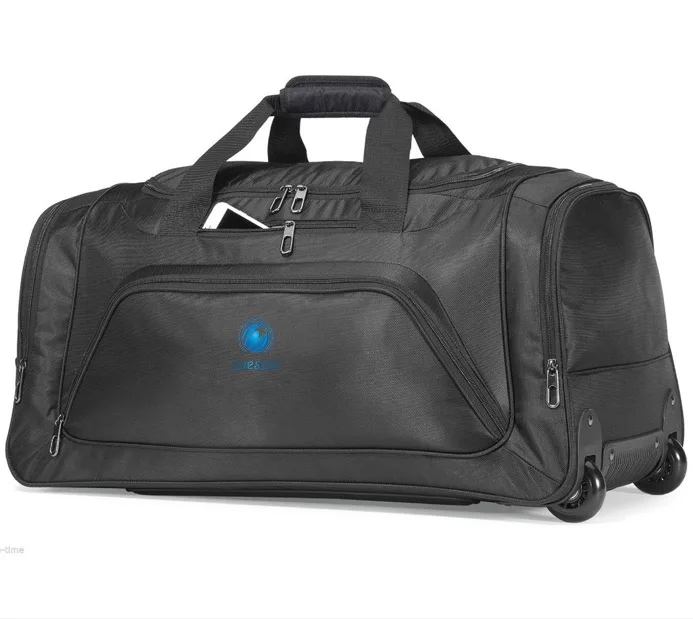 New 26" Wheeled Black Duffel Bag With Ipadtablet Pocket Airport Rolling Bag Buy Rolling Duffle