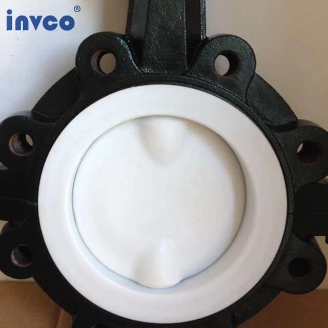 INVCO DN40-DN400 lug type butterfly valve with handle ,butterfly valve for oil and gas