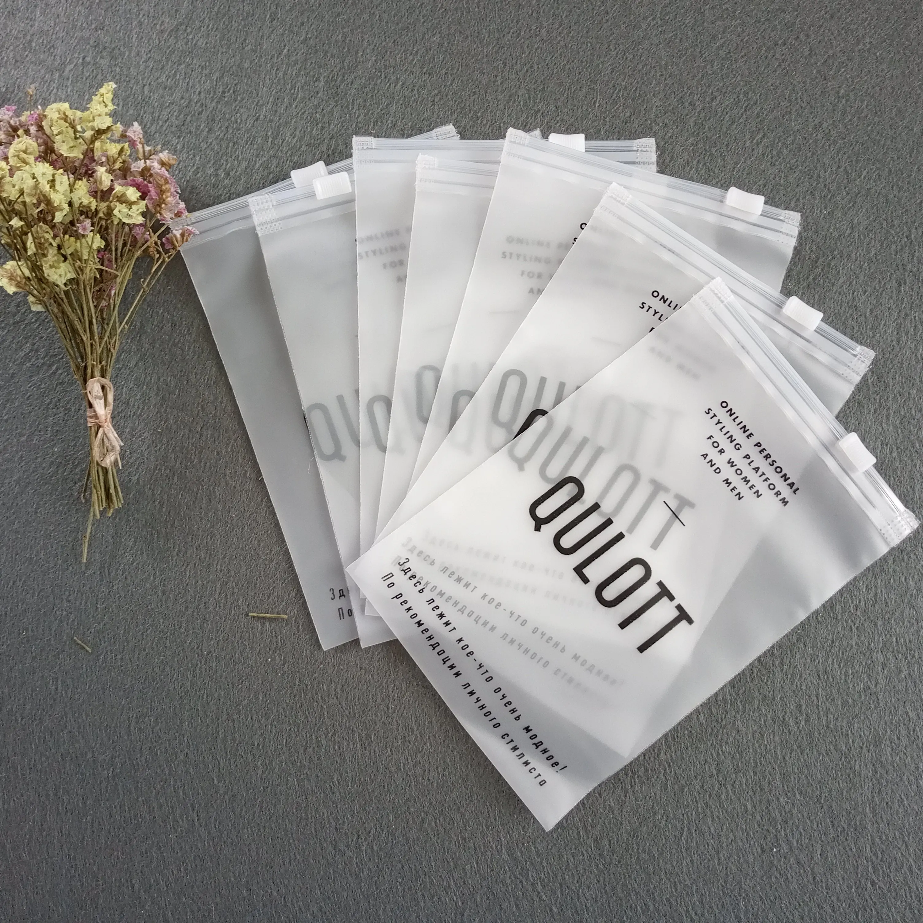 Custom Apparel Plastic Packaging Bags With Zipper,Clothes Packaging