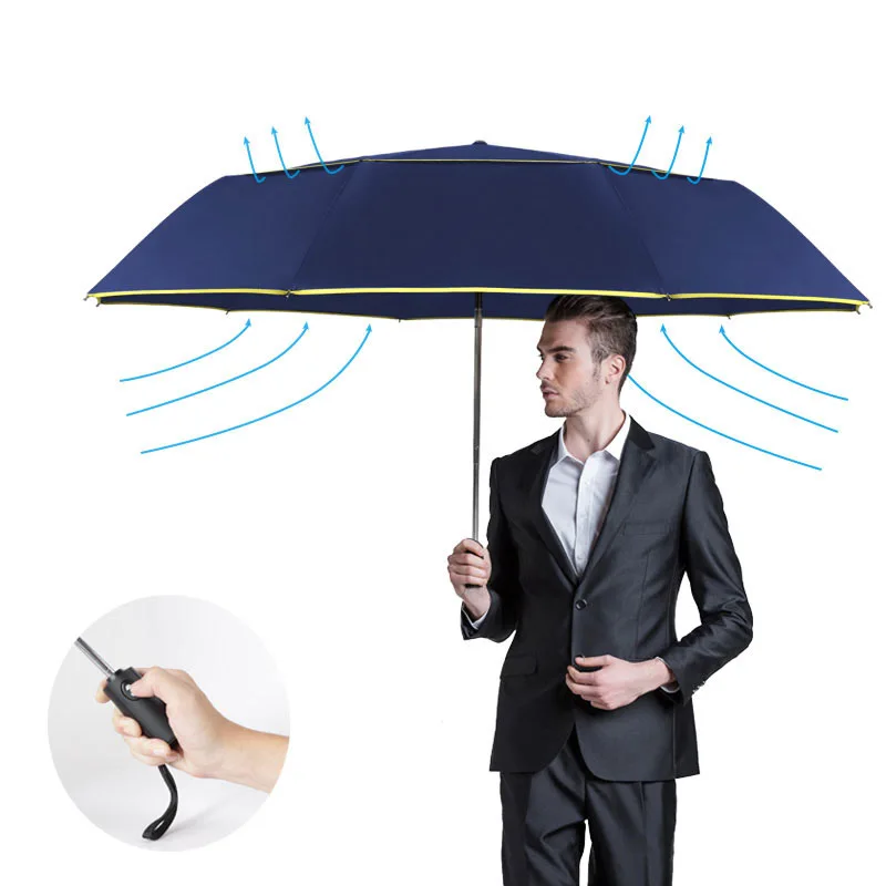 TtKj Folding Umbrella Fashion Business Automatic Folding rain Sun Parasol 23in