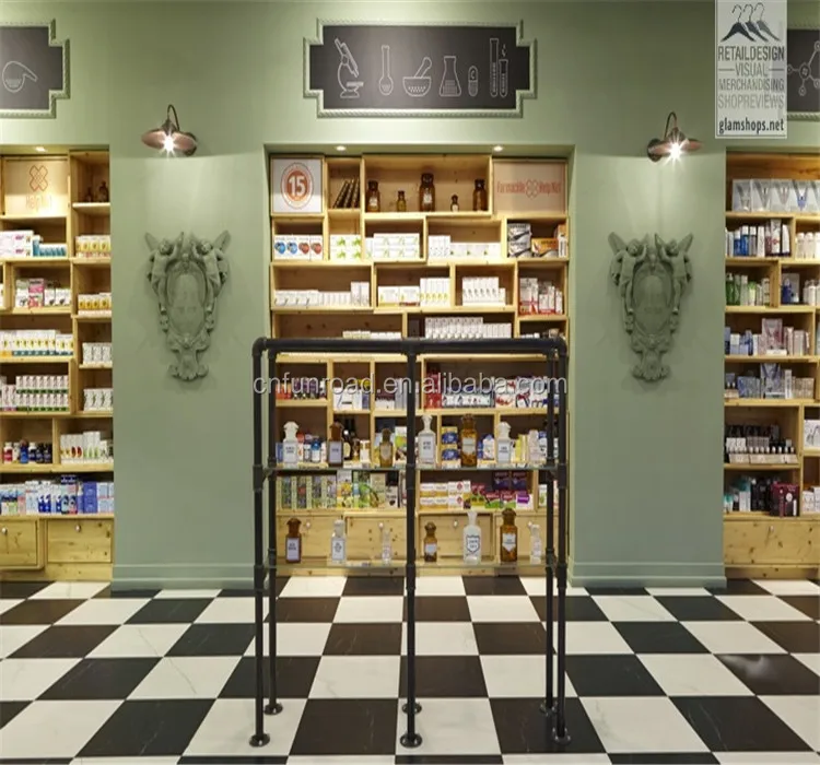 hospital pharmacy design shop decoration gondola shelving