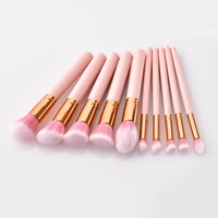 

10 piece private label makeup brush custom printed cosmetic brush set