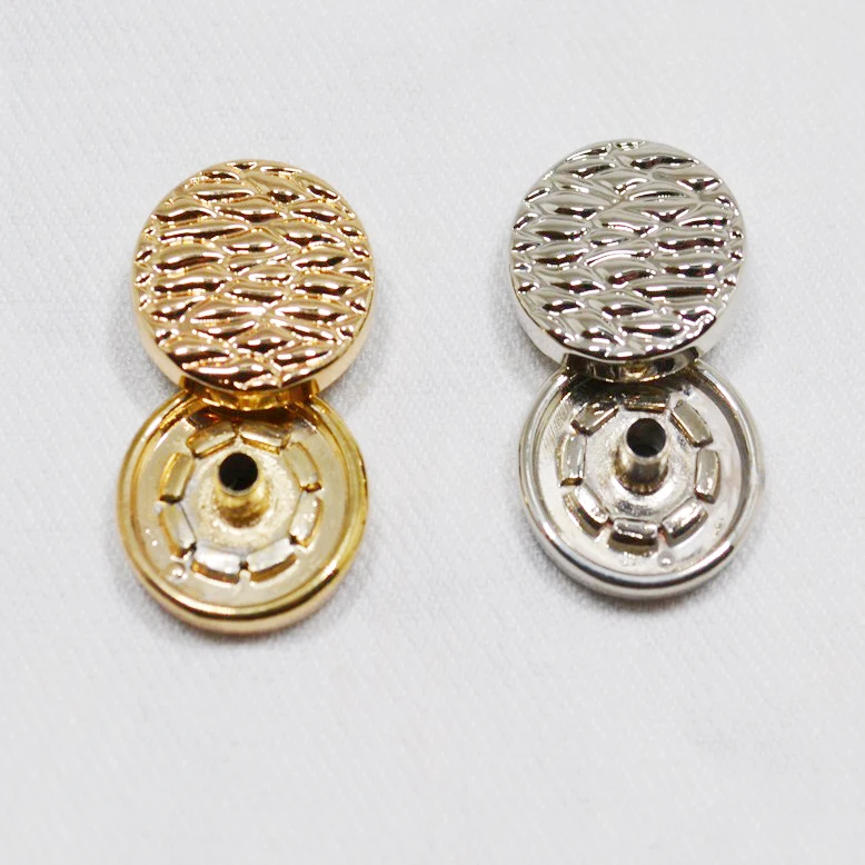 

High quality zinc Alloy press stud button for the clothes in China, Shiny silve ror shiny gold