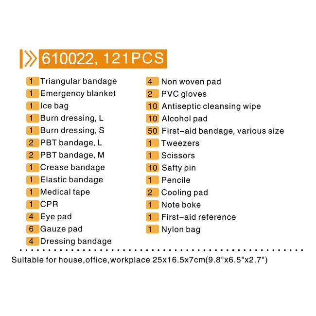 Hot Sell ! CE ISO FDA approval medical first aid kit , for military and travel home car pet frist aid box and bag