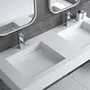 Top Quality Artificial Stone Solid Surface Wall Hung Double Bathroom Basin
