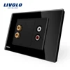 Livolo VL-C91SDAD-12 US/AU Standard Wall Electric Audio +Sound Power Socket
