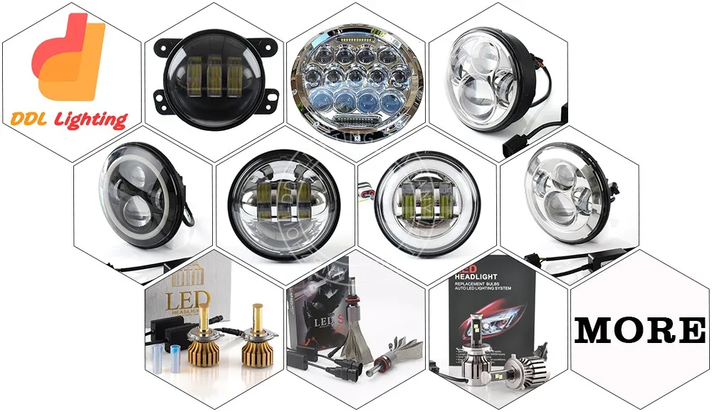 Auto 4x4 Accessories 7 Inch Car Led Projector Headlight Approved