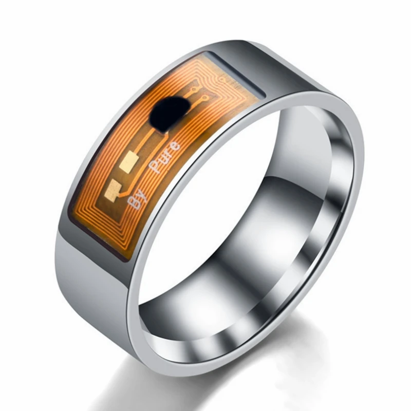 

Stainless Steel Band Ring Men's Smart Ring Fashion NFC Ring