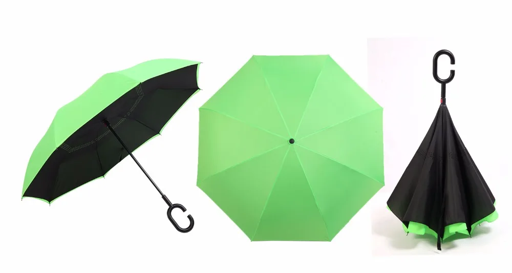 2019 Opposite Reverse Umbrella Double Layer Folding Inverted Inside Outside Parasol Buy Double
