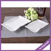 flat square shape white porcelain flat plate wholesale