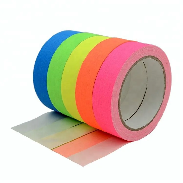 5 Colors Uv Blacklight Reactive Tape Fluorescent Cloth Tape Neon Gaffer ...