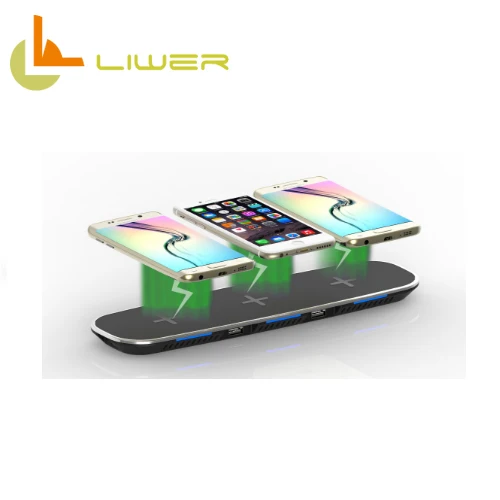 

12v input 3 in 1 induction charging mobile vivo phone wireless charger, Black white