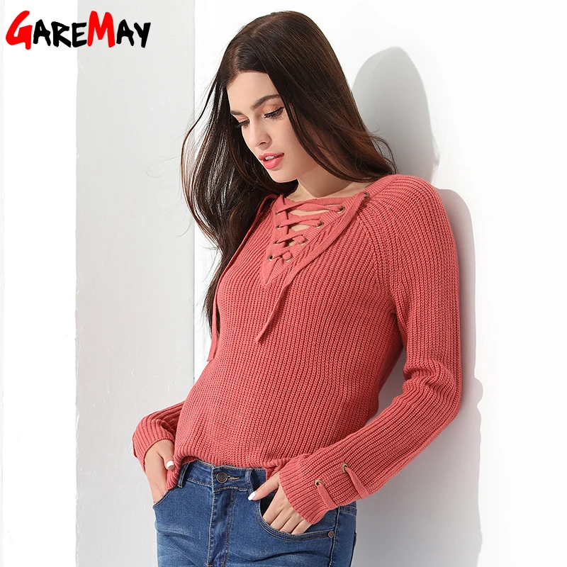 

Sweater Women Pullover Long Sleeve Knitted Jumper Sexy Tops Winter Knitwear Pull Femme Hiver Women's Sweaters