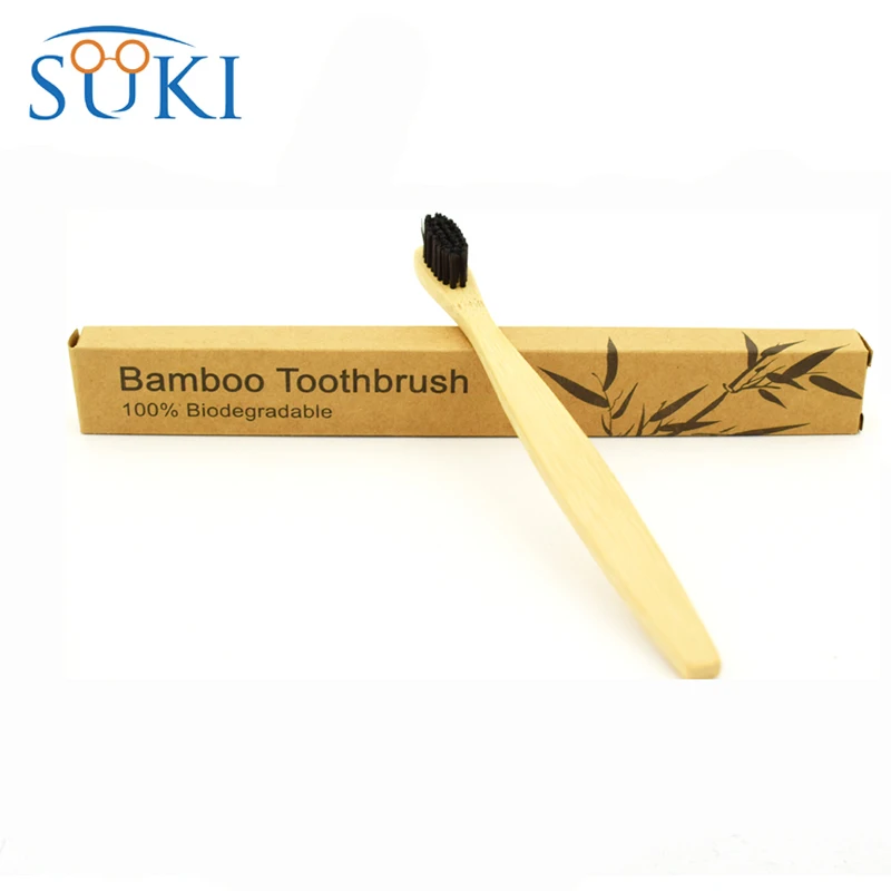 

wholesale nature bamboo charcoal bristel toothbrush, Like picture