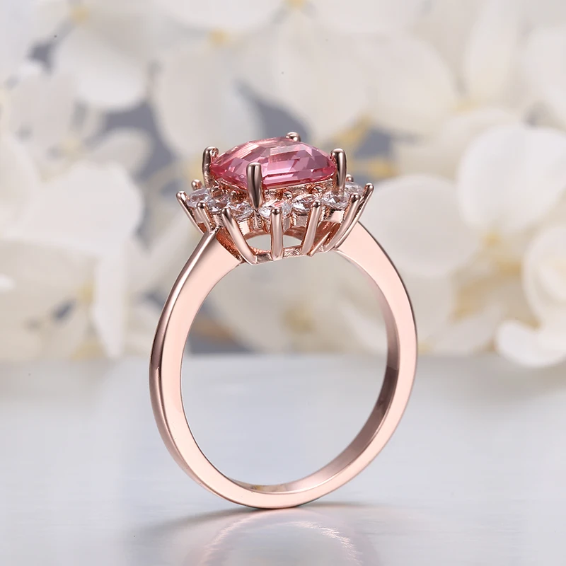 
Sevenajewelry SAR7336 Fashion designs women copper ring princess cut gemstone wedding rings 