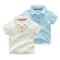 

Online Shopping Wholesale Child Boys Simple Printed Casual Short Sleeve Polo T-shirt