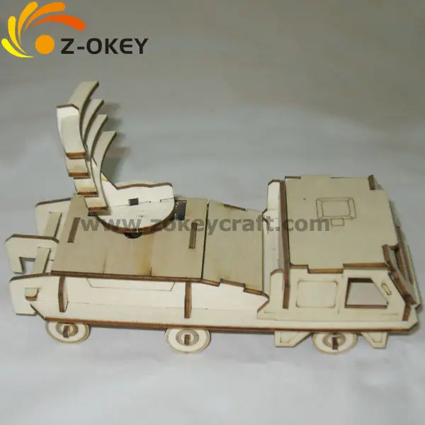 Z3D1217 3D wood puzzles for assembling a truck