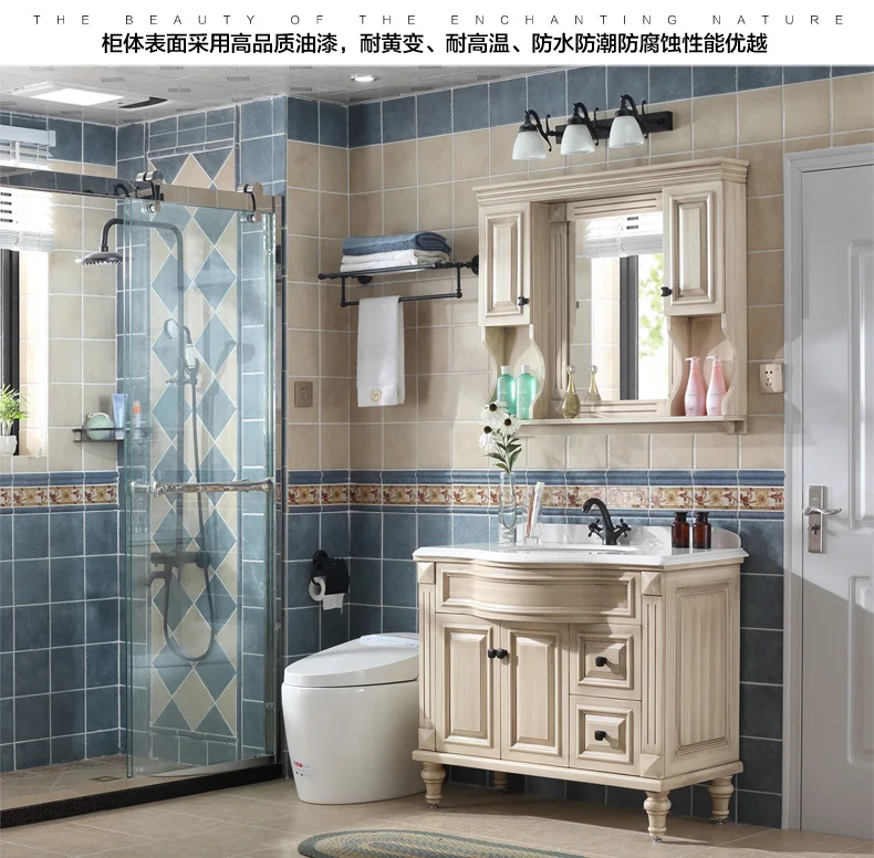 American beautiful vanities Luxury Bathroom Furniture cabinets