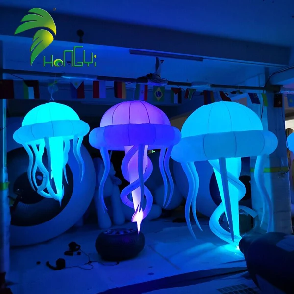 LED inflatable jellyfish light for party hanging , inflatable