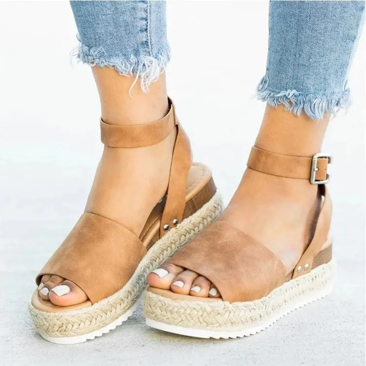 

Wedges Shoes For Women High Heels Sandals Summer Shoes 2019 Flop Chaussures Femme Platform Sandals Plus Size, Black, white, gray, yellow, brown, leopard print, snake print