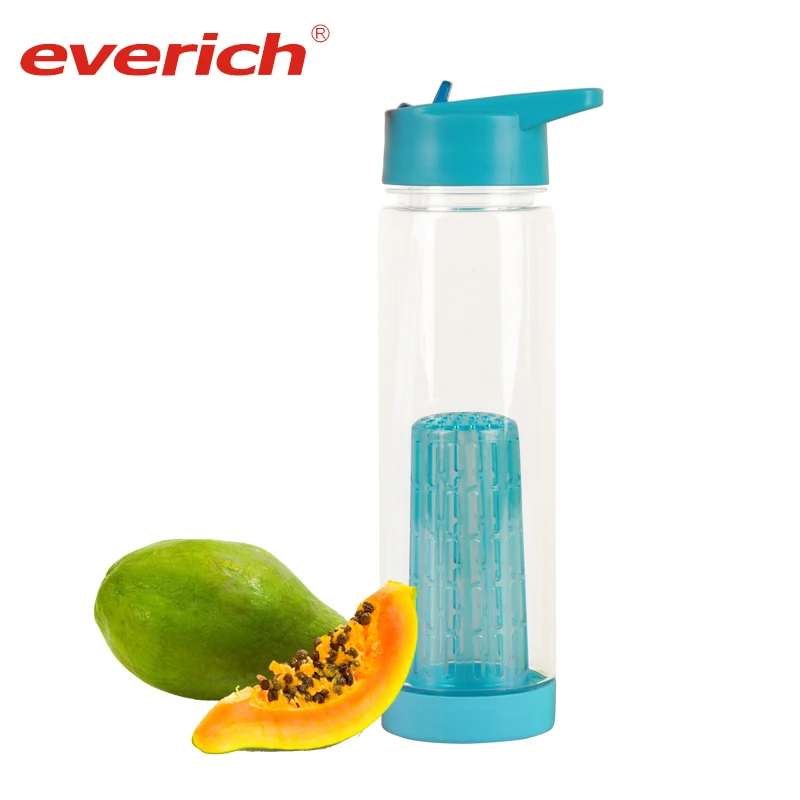 

tritan tea infuser water bottle straw promotion reusable tritan infuser water bottles with fruit infuser, White