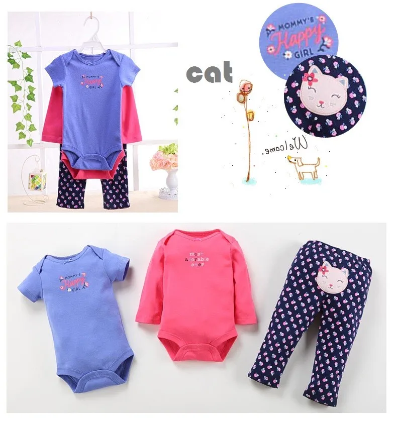 2019 High Quality Wholesale Newborn Baby Clothes Rompers And Pants Sets Buy Baby Clothes Sets