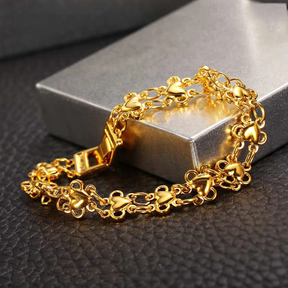 

XL7027 xuping jewelry gold charm bracelet for women