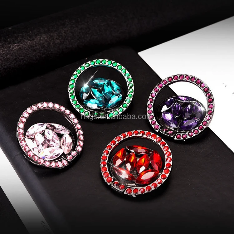 Luxury Crystal Bling Ring Style Phone Grip Stand Holder For iPhone X XS Max XR