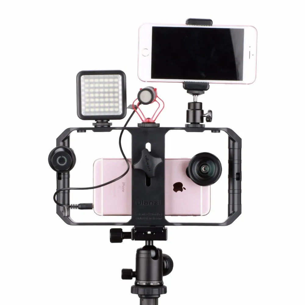 

Custom U-Rig Pro Smartphone Video Rig w 3 Shoe Mounts Filmmaking Case Handheld Phone Video Stabilizer Grip Tripod Mount Stand