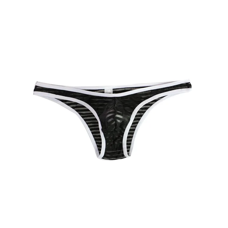 

Men's Sexy Brazilian Underwear See Through Bikini Under Panties Half Back Coverage Mens Underwear, Different color for you choose