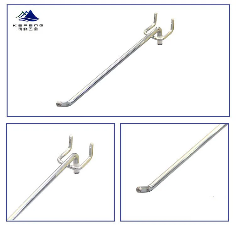 
Manufacture metal chrome pegboard hook display 