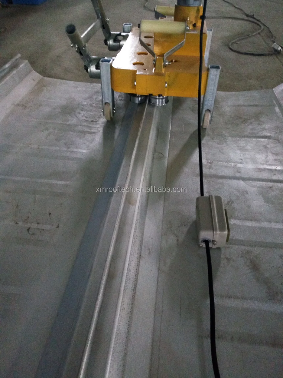 Electric Metal Roofing Panel Seaming Machine Seamer For Arch Roof Panel