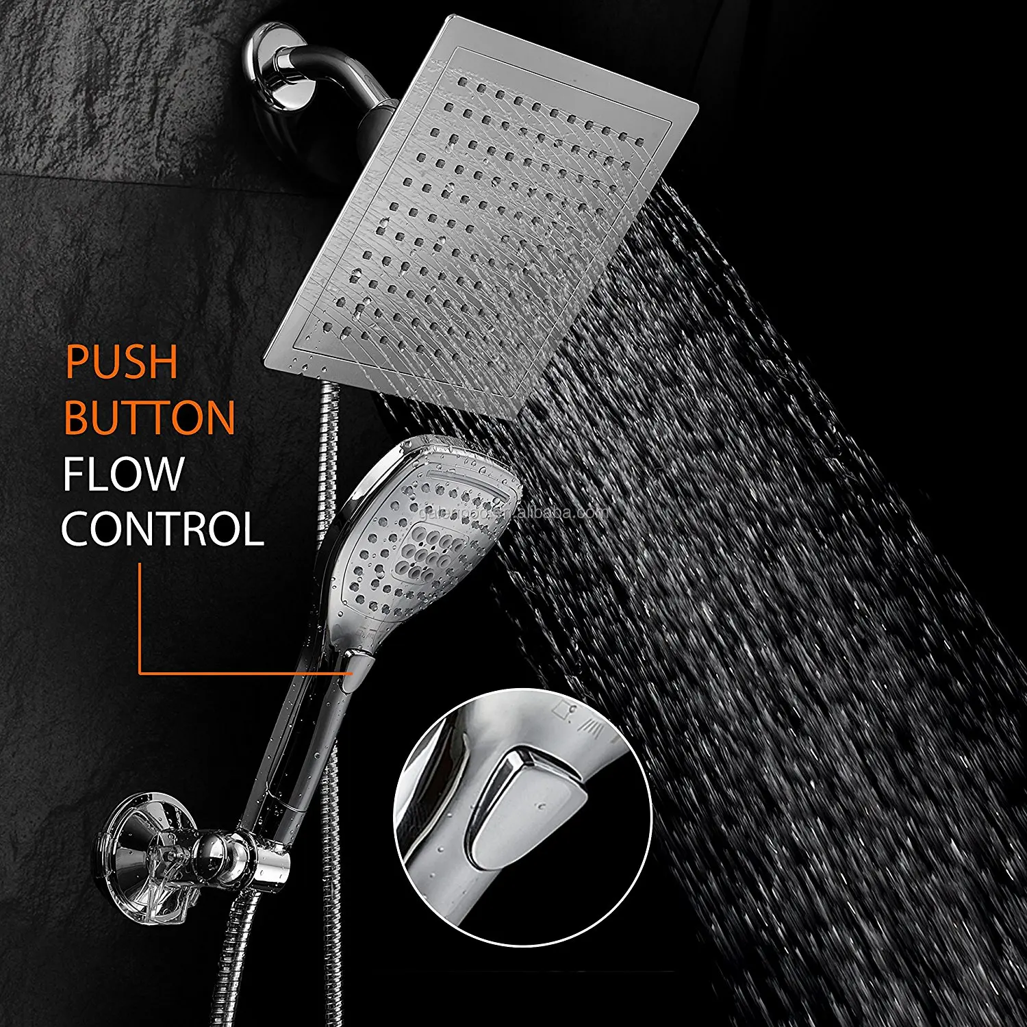 Amazon/ebay Hot Selling Ultraluxury 9" Rainfall Shower Head / Handheld