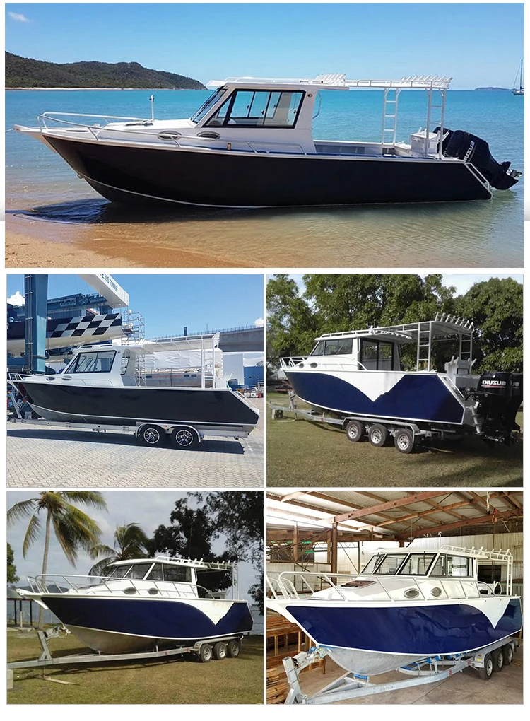 Luxury 9m power motor fishing lifestyle yacht boat with outboard engine