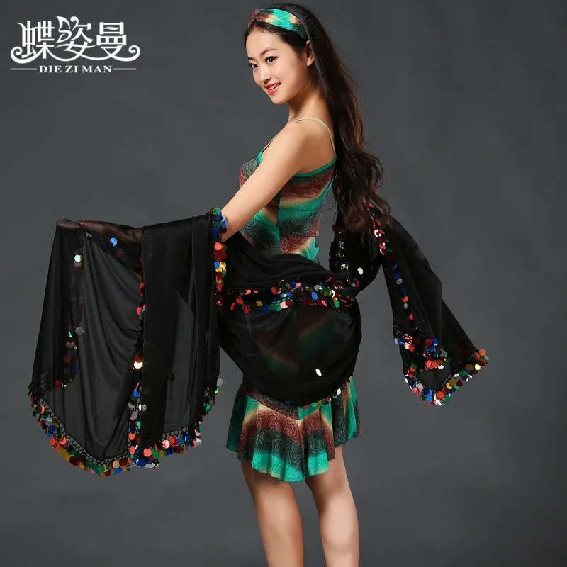 
SJ004 Performance Professional belly dance Linen veil for girl 