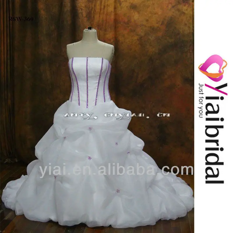 Rsw360 Purple And White Wedding Dresses Buy Wedding Dresses