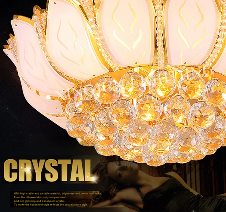 XingJun Crystal LED Chips dubai large night club invisible blade ceiling fan light