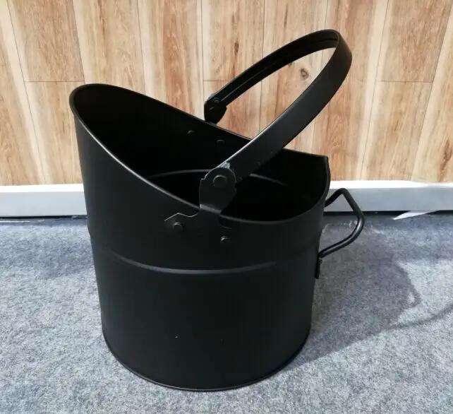 Ash Bucket For Fireplace Coal Hod For Wood Stove Black Buy Metal