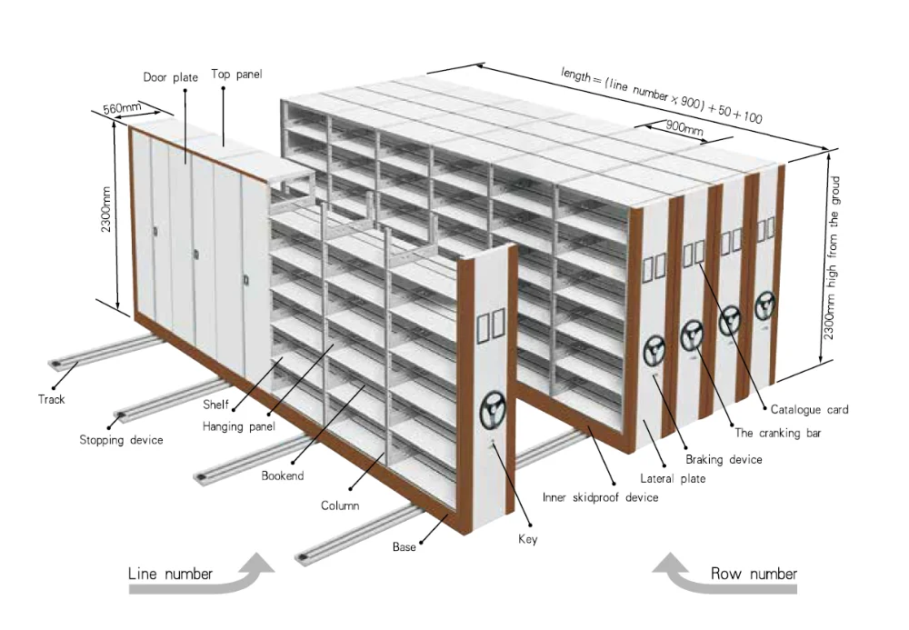 Movable Library Compact Shelving - Durable & Versatile