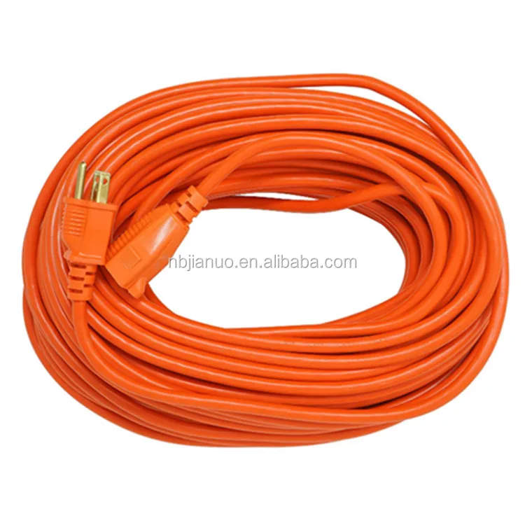 Extension Cable 10 Foot Lighted 12/3 Sjtw Heavy Duty Orange With 3