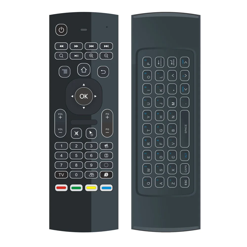 

hottest wireless air mouse mx3 backlit remote controller, Black